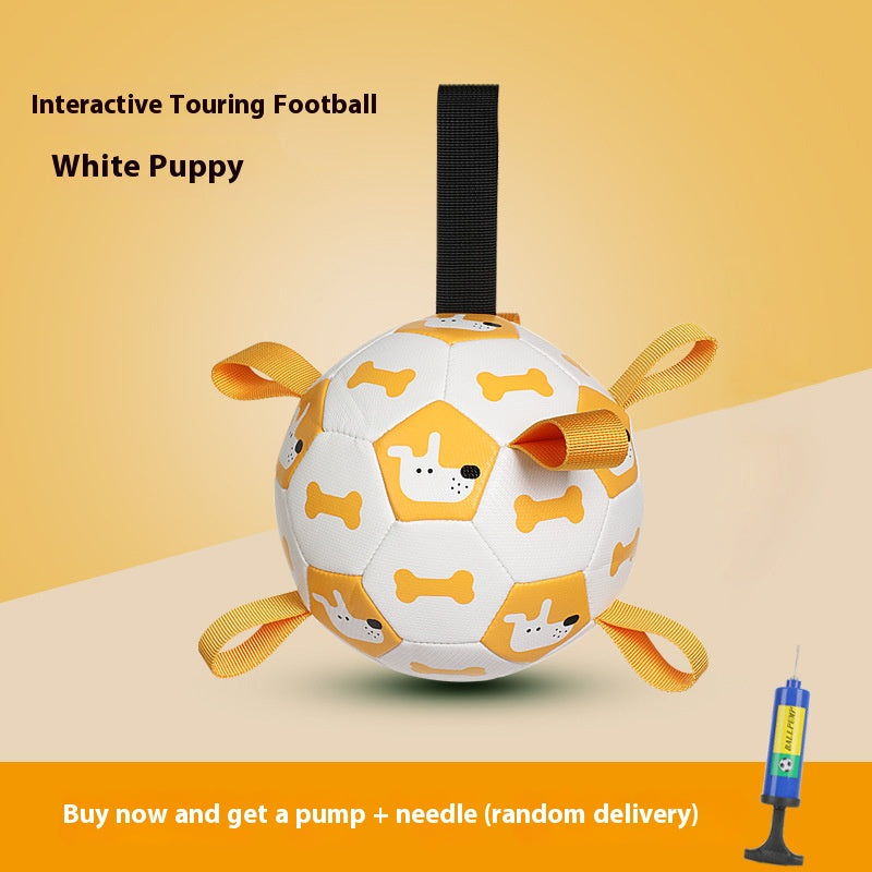 Outdoor Energetic Partner for Pet Dogs: Chew - Resistant, Squeaky and Inflatable Soccer Ball Toy