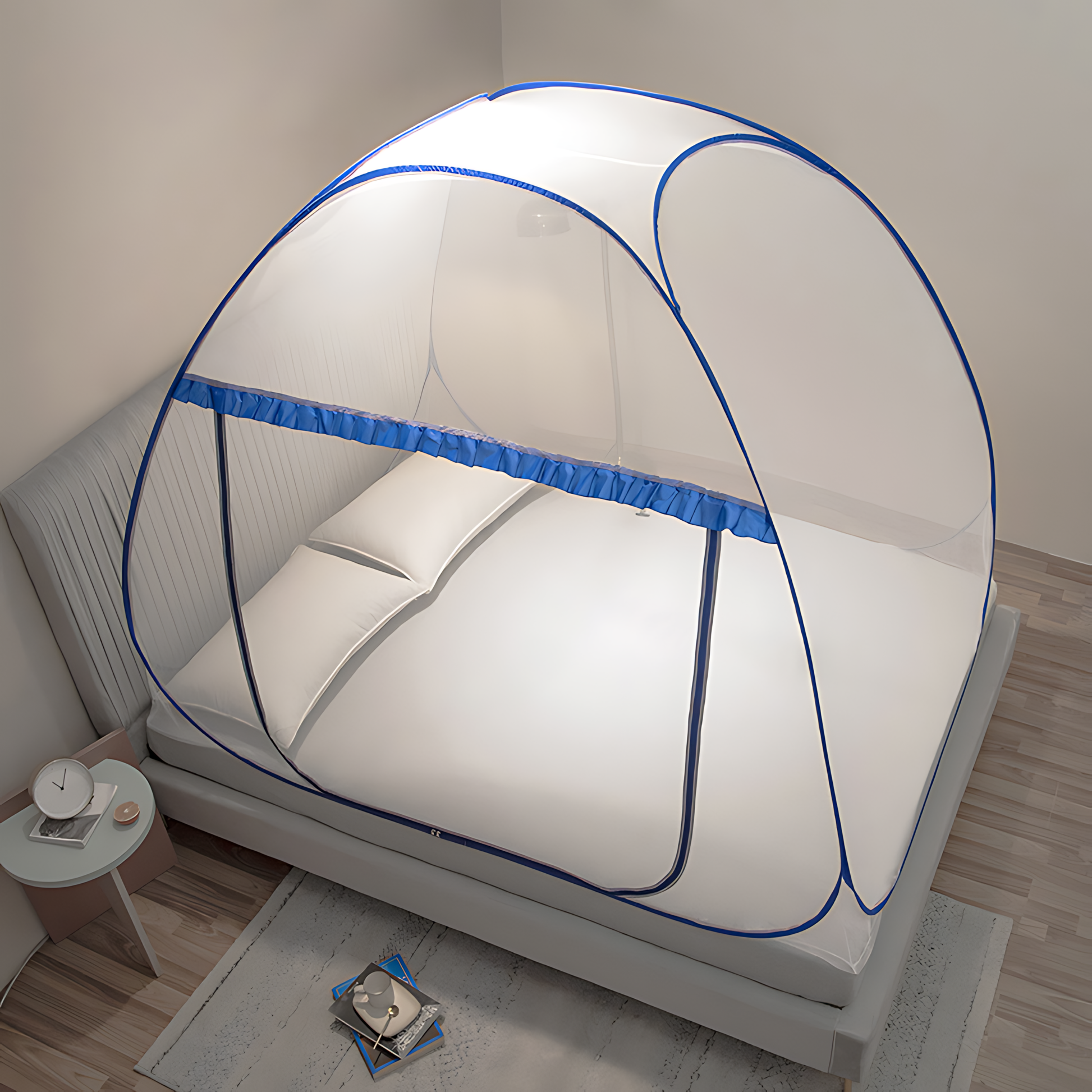 Class a encrypted, no-installation yurt mosquito net, 1.5 meters, home bedroom anti-slip, 1.8 meters, full bottom, 1.2 back bottom, anti-drop