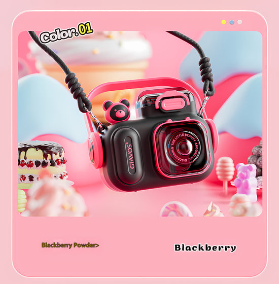580ml Children's Water Bottle Camera Shaped Water Bottle With Straw