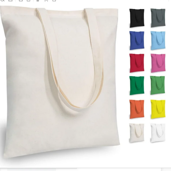 Classic Natural - Colored Canvas Shopping Bag