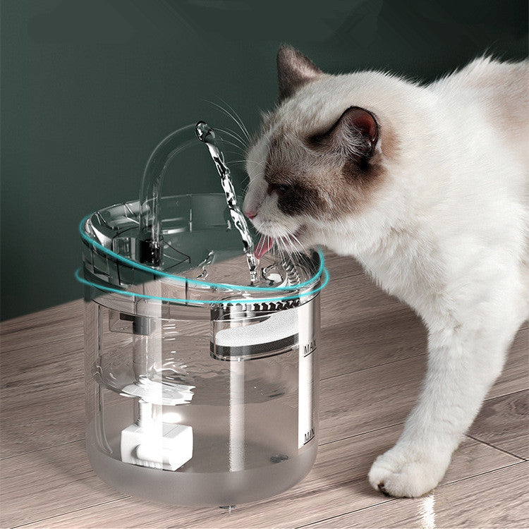 Intelligenter automatischer Wasserspender für Haustiere, 2-Liter-Filterwasserspender für Hunde und Katzen 