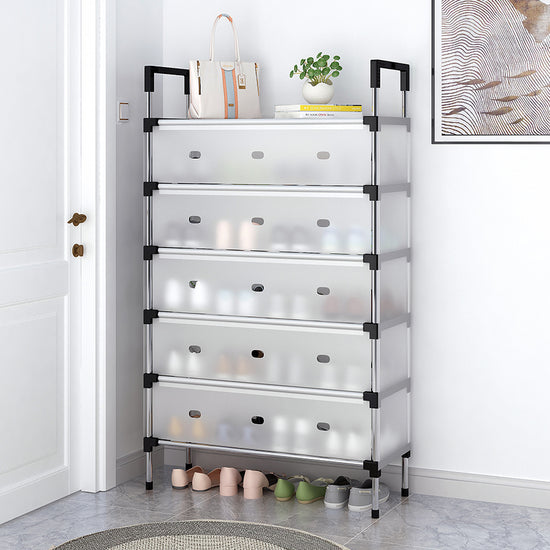 7-Layer Metal Shoe Rack With Dustproof Cover Shoe Storage Rack