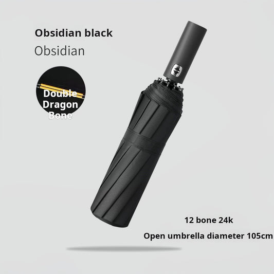12K 3 Fold Automatic UV Blocking Windproof Dual Use Umbrella For Rain Sun Protection Summer