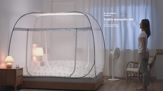 Class a encrypted, no-installation yurt mosquito net, 1.5 meters, home bedroom anti-slip, 1.8 meters, full bottom, 1.2 back bottom, anti-drop
