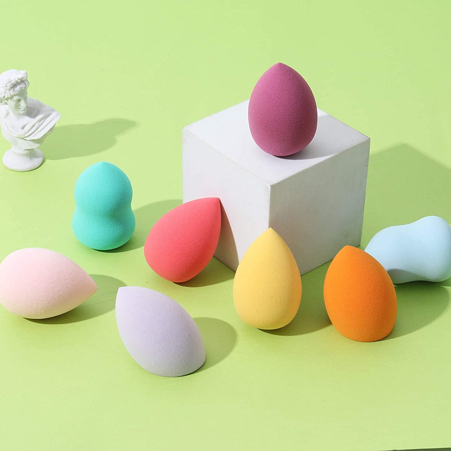 8 high-quality non-latex cosmetic cream puffs and cosmetic sponges for beauty