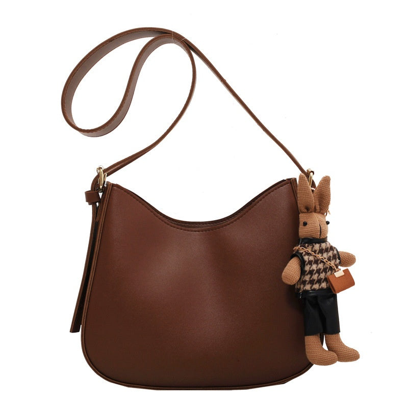 Trendy Retro women crossbody bag with large PU capacity