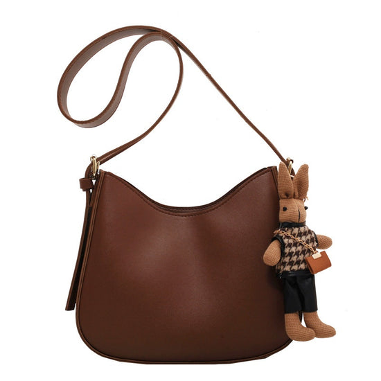 Trendy Retro women crossbody bag with large PU capacity