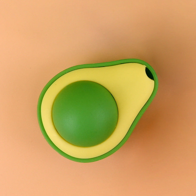 Avocado-shaped Catnip Ball - 360° Rotating Cat Toy for Teething, Teeth Cleaning & Self-entertainment