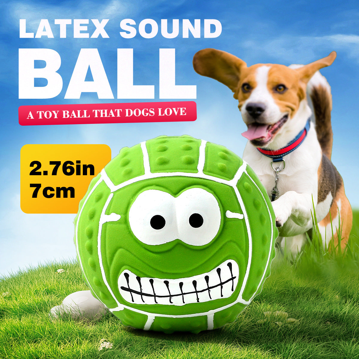 New - style Smiling Face Latex Squeaky Toy: Teething and Teeth - cleaning Delight for Your Furry Friend