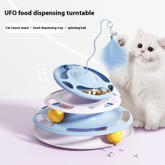 UFO - shaped Cat Turntable Toy: Unlock New Fun of Intellectual Interaction for Cats