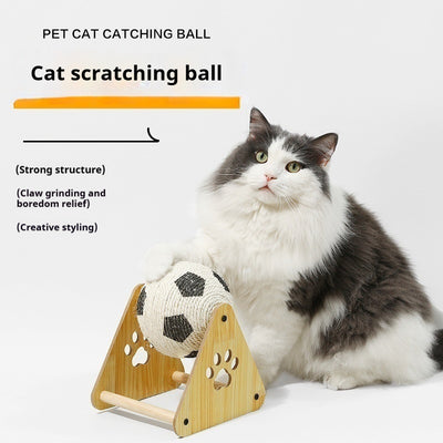 Super Fun Sisal Rope Ball Cat Scratcher - The Self - entertainment and Claw - grinding Artifact for Cats, Upright, Wear - resistant and Flake - free