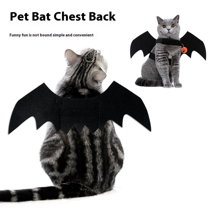 Must - have for Pets' Halloween! Bat - Wing and Bell - adorned Transformation Outfits for Cats and Dogs