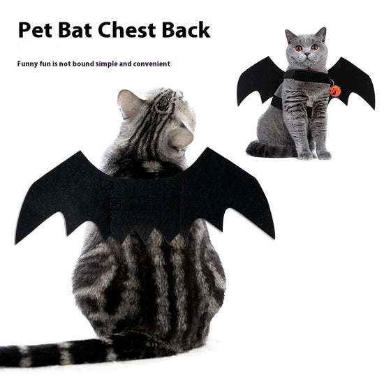 Must - have for Pets' Halloween! Bat - Wing and Bell - adorned Transformation Outfits for Cats and Dogs