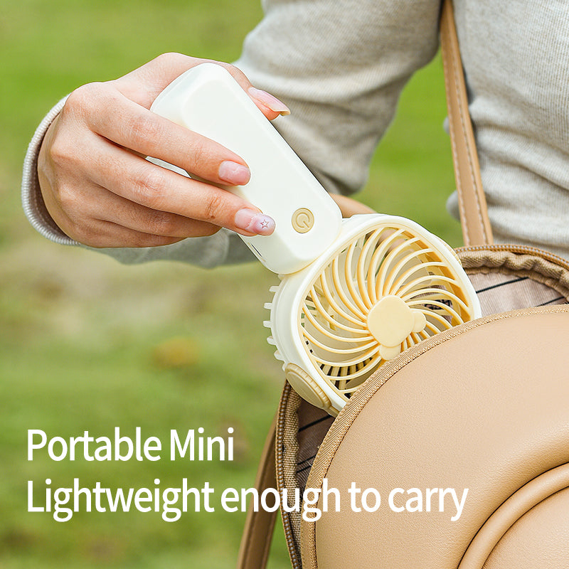 Cute handheld fan with base