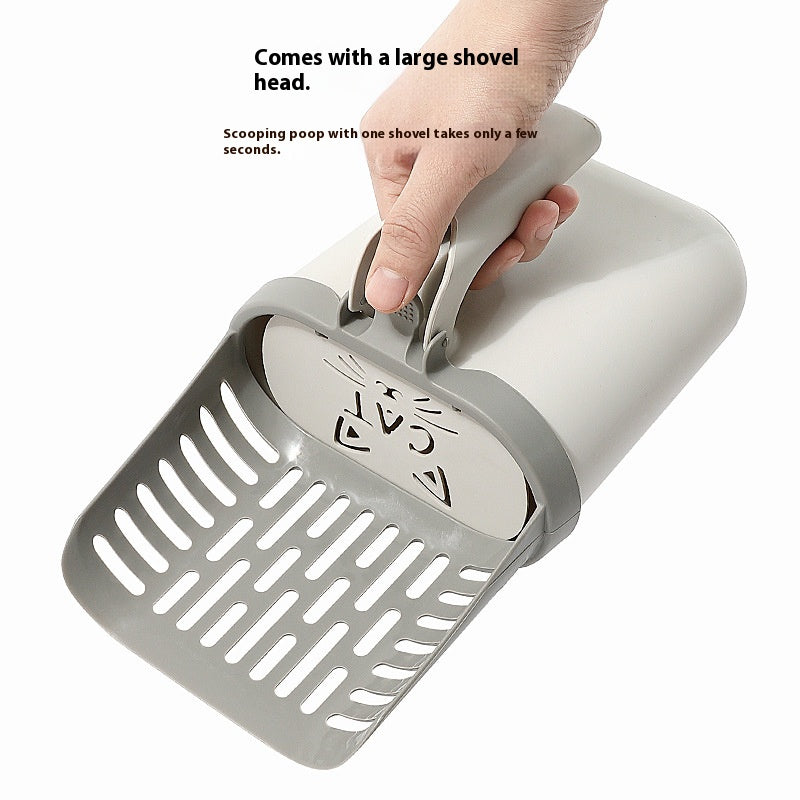 New Upgrade! Large - capacity Integrated Cat Litter Shovel, One - step Solution for Litter Cleaning and Storage!