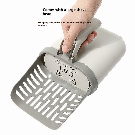 New Upgrade! Large - capacity Integrated Cat Litter Shovel, One - step Solution for Litter Cleaning and Storage!