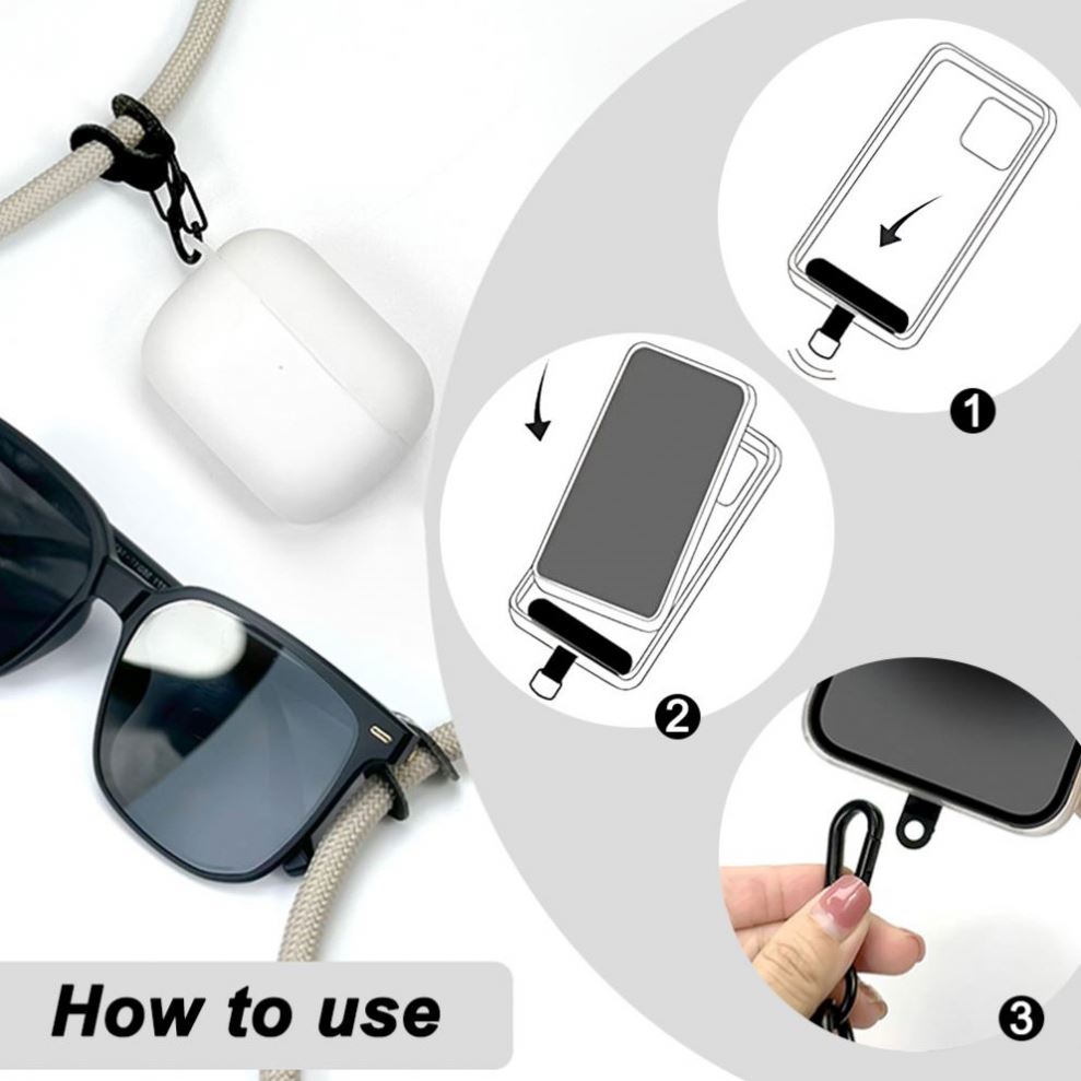 Adjustable elastic mobile phone lanyard