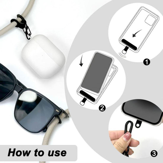 Adjustable elastic mobile phone lanyard