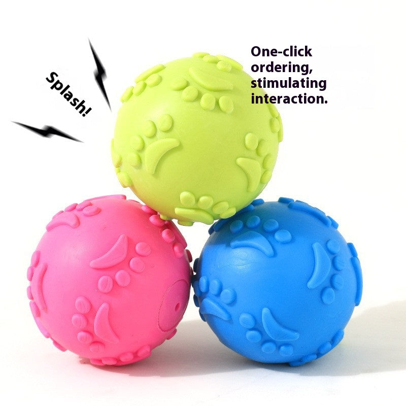Fun Paw - print Toy Ball: A Chew - resistant, Teething and Squeaky Wonder for Dogs Product Description