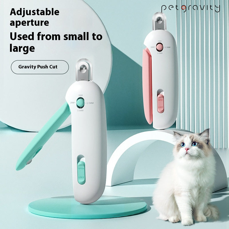 Pet Nail Care Made Easy: Charming Pet Push Shears - The Safe and Adjustable Cat Nail Clippers