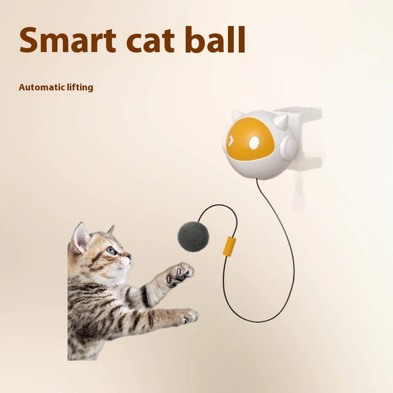Cats' Source of Joy: Electric Cat Teaser with Plush Balls for Self - entertaining Fun