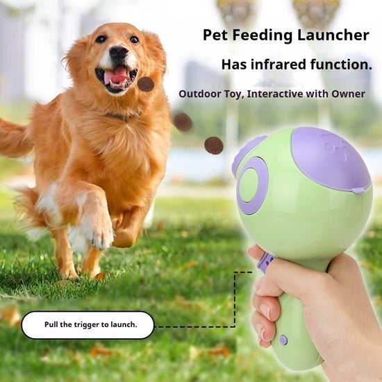 The Ultimate Fun - maker for Pets: All - in - One Multi - functional Training Food - throwing Gun and Laser Toy