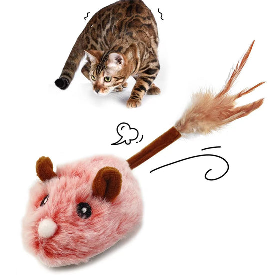 Hot - selling Plush Mouse Self - entertaining Smart Electric Simulation Cat - teasing Toy, USB - powered Pet Toy
