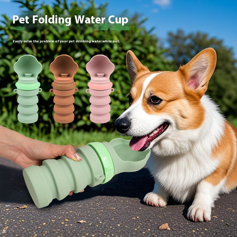 Portable Foldable Pet Water Dispenser - The Perfect Companion for Your Pet's Outdoor Adventures