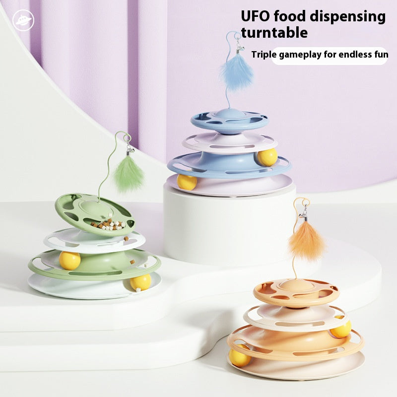 UFO - shaped Cat Turntable Toy: Unlock New Fun of Intellectual Interaction for Cats