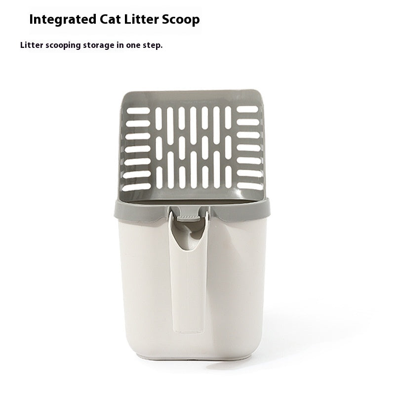 New Upgrade! Large - capacity Integrated Cat Litter Shovel, One - step Solution for Litter Cleaning and Storage!