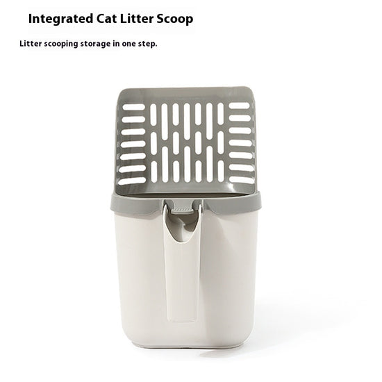 New Upgrade! Large - capacity Integrated Cat Litter Shovel, One - step Solution for Litter Cleaning and Storage!