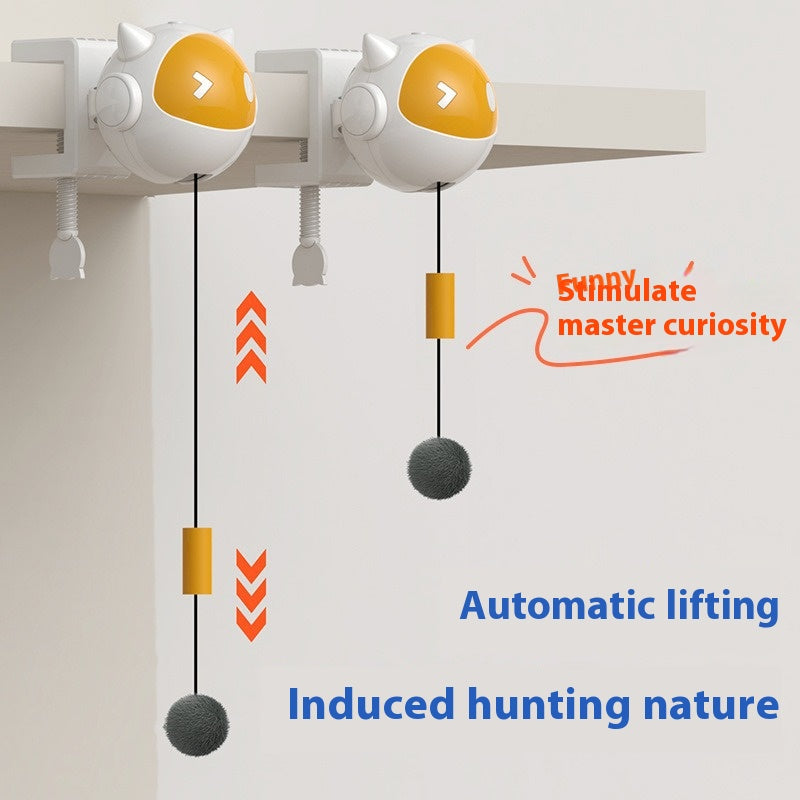 Cats' Source of Joy: Electric Cat Teaser with Plush Balls for Self - entertaining Fun