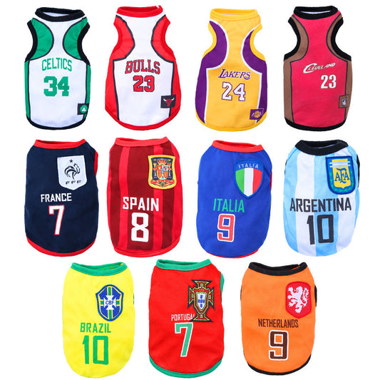 GQG Spring and Summer Pet  World Cup Clothes