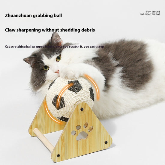 Super Fun Sisal Rope Ball Cat Scratcher - The Self - entertainment and Claw - grinding Artifact for Cats, Upright, Wear - resistant and Flake - free