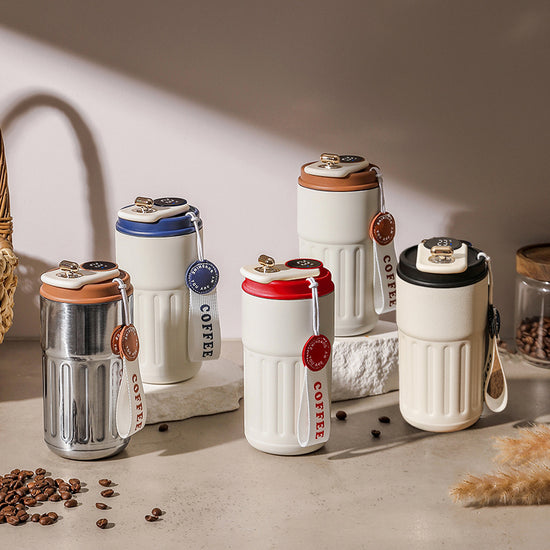 Edelstahl-Vakuumbecher, isolierter doppelwandiger Reisekaffeebecher 