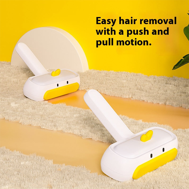 Adorable Duck - shaped Pet Fur Remover Brush: Effortlessly Tackle Pet Floating Fur