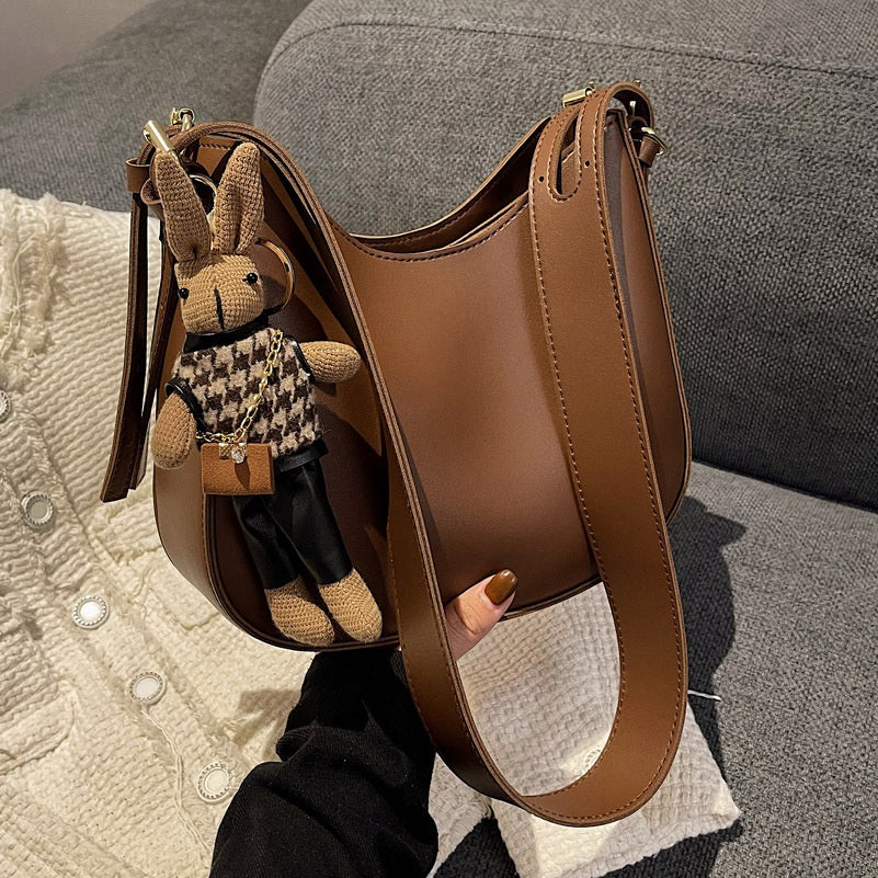 Trendy Retro women crossbody bag with large PU capacity