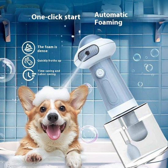 One - click for a Luxurious Foam Bath: Pet Shampoo Foam Machine, the Ideal Helper for Pet Cleaning