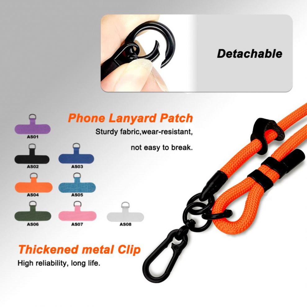 Adjustable elastic mobile phone lanyard