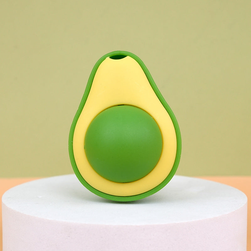 Avocado-shaped Catnip Ball - 360° Rotating Cat Toy for Teething, Teeth Cleaning & Self-entertainment