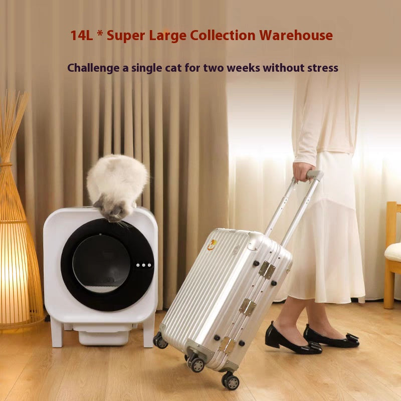 Smart Cat Litter Box with Fresh Air Purification, Deodorization, Enclosed Design and Anti-Splash Function - Self-Cleaning Automatic Cat Toilet