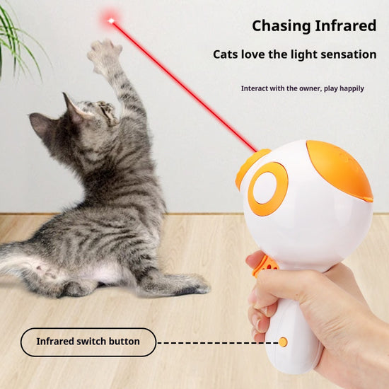 The Ultimate Fun - maker for Pets: All - in - One Multi - functional Training Food - throwing Gun and Laser Toy