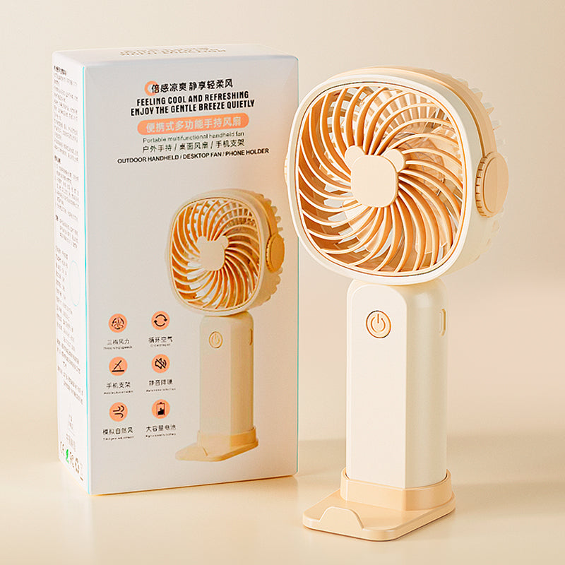 Cute handheld fan with base