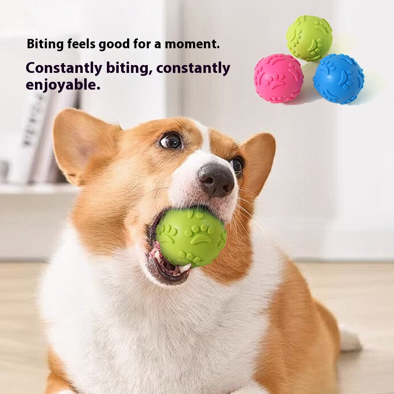 Fun Paw - print Toy Ball: A Chew - resistant, Teething and Squeaky Wonder for Dogs Product Description