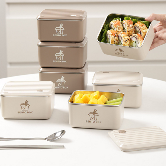 Lunchbox aus Edelstahl zur Frischhaltung von Lebensmitteln 