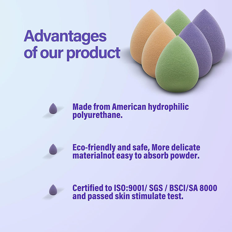 Colorful facial foundation mini beauty egg makeup sponge packaging