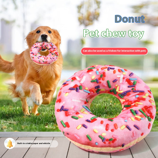 Fun Pizza - shaped Squeaky Chew Toy for Dogs - Interactive Training & Tear - resistant Pet Teething Toy with BB Sound