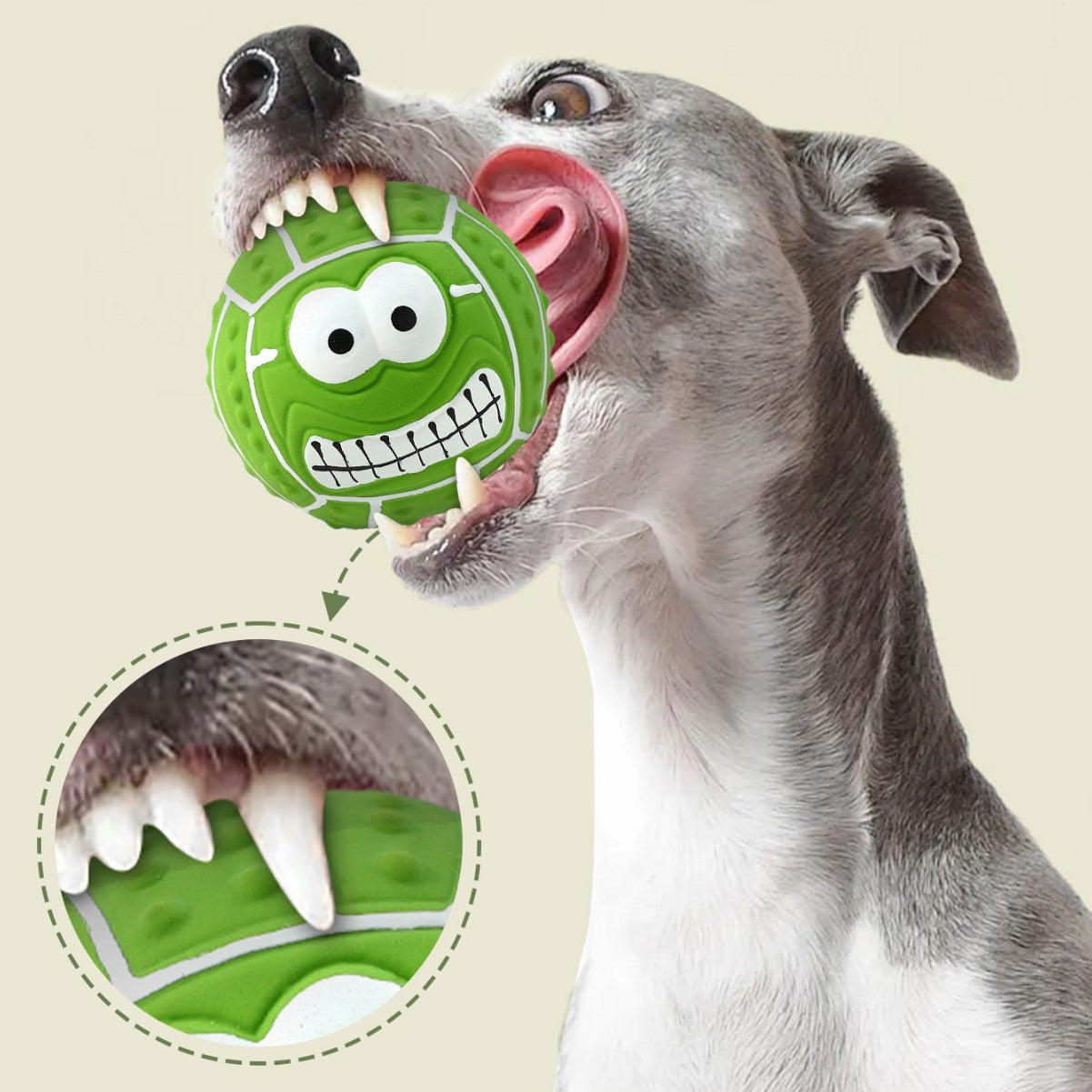 New - style Smiling Face Latex Squeaky Toy: Teething and Teeth - cleaning Delight for Your Furry Friend