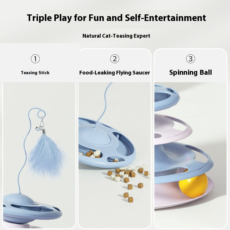 UFO - shaped Cat Turntable Toy: Unlock New Fun of Intellectual Interaction for Cats