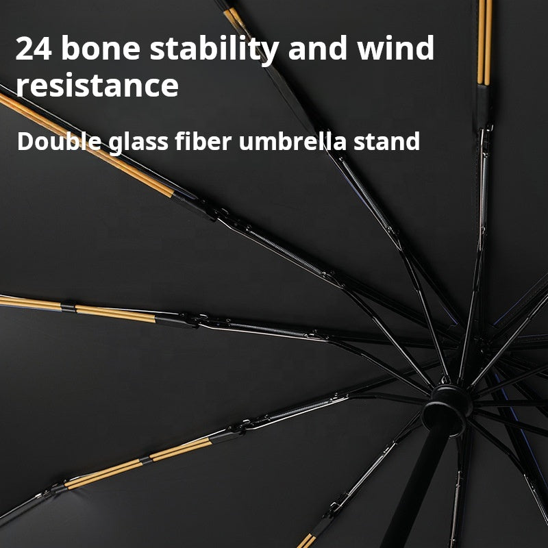 12K 3 Fold Automatic UV Blocking Windproof Dual Use Umbrella For Rain Sun Protection Summer